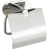 Wenko Orea turbo-loc toiletrolhouder met deksel RVS glans