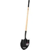 Ideal Zwarte gekartelde spade met essenhouten steel, 300x220mm