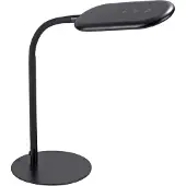 JUST LIGHT LED-bureaulamp Kelly, dimbaar, zwart, Werkkamer / Kantoor, Kunststof, Modern, LED tafellamp