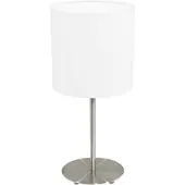 Eglo Tafellamp Pasteri 40cm mat chroom met wit