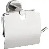 Wenko Bosio toiletrolhouder met klep RVS glanzend