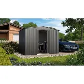 Globel Industries Metalen Tuinhuis Tower - Antraciet - 308x247cm - Dubbele Deur