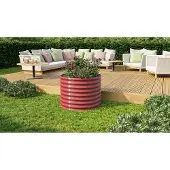 Vitavia Plantenbak Vita Rund 630 - Robijn - Metaal - 82,1x82,1x63cm