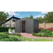 Globel Metalen Tuinhuis Dream - Antraciet - 308x247cm - Dubbele Deur