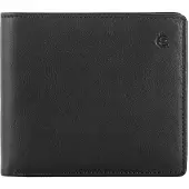 Esquire Leer portemonnee weense doos Logo Wiener Wallet Black zwart