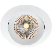 The Light Group Downlight One 360° SunLike, dimbaar, wit / opaal, Woon-/ Eetkamer, Aluminium, Modern, downlight