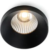 The Light Group Downlight Owi, dimbaar, zwart, Woon-/ Eetkamer, Aluminium, downlight