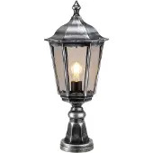 LCD Sokkellamp buiten 1112/1122, dimbaar, alu / grijs / zink, Aluminium, Antiek, Sokkellamp
