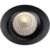 The Light Group Downlight DL04, dimbaar, zwart, Woon-/ Eetkamer, Aluminium, Modern, downlight
