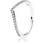 Pandora ring Wishbone with zirconia 196316CZ