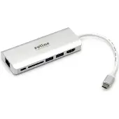 Roline Dockingstation USB Type C, HDMI 4K, USB 3.0 / USB 3.2 Gen 1, SD/MicroSD, Gigabit Ethernet