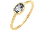Elli Ring 'Oval' goud / zwart