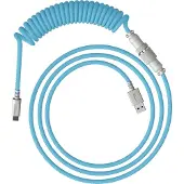 HyperX USB-C-spiraalkabel, Light Blue-White
