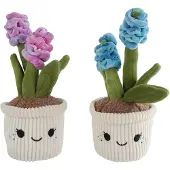 Van Manen Veenendaal Pluche plant knuffel hyacint decoratie 29cm multicolor.