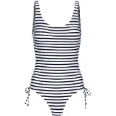 Venice beach Badpak 'Summer' donkerblauw / wit