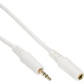 InLine 3,5mm Jack stereo audio verlengkabel - wit - 3 meter