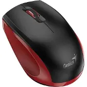Genius Computer Technology NX-8006S, geschikt voor zowel linker- als rechterhand, BlueEye-technologie, draadloos via radiofrequentie, 1200 DPI, zwart, rood