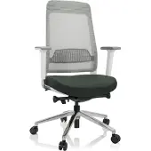 Hjh OFFICE Bureaustoel CHIARO T2 WHITE netstof / stof donkergroen / grijs