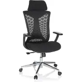 Hjh OFFICE Bureaustoel / draaistoel FALEO B Netstof / Stof zwart