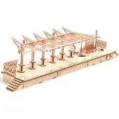 Ugears Houten Modelbouw - Trein Station