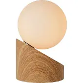 Lucide LEN - Tafellamp - Ø 10 cm - 1xG9 - Lichte houtlook