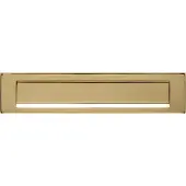Intersteel Briefplaat Rechthoekig 340x75mm met Klep/regenrand PVD Messingkleur