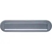 Intersteel Brievenbus ovaal met klep/regenrand rvs getrommeld 340x80mm