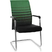 Hjh OFFICE FALCONE V - Vergaderstoel / bezoekerstoel Zwart / Groen
