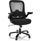 Hjh OFFICE INSTRUCTOR SW I stof / netstof - XXL bureaustoel Zwart