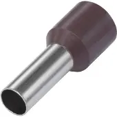TRU COMPONENTS 1091300 Aderendhülse 1 x 6 mm² x 12 mm Teilisoliert Schwarz 100 St.