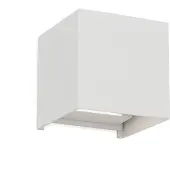 Orion LED-wandlamp buiten Cube, wit / opaal, Aluminium, Modern, LED wandlamp buiten