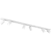 Orion Plafondspot Sean 6-lamps, wit Sean, dimbaar, wit / opaal, Woon-/ Eetkamer, Aluminium, halogeen spot
