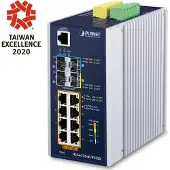 Planet Technology Corp. IGS-6325-8UP2S2X Industrial L3 8-Port GE + 2x 2.5G SFP + 2x 10G SFP+