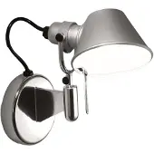 Artemide Design wandlamp Tolomeo Micro Faretto, alu / grijs / zink, Woon-/ Eetkamer, Aluminium, Design, Wandlamp design