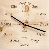Huamet CH41-A-1605 Houten wandklok, lariks, dialect, rechthoekig