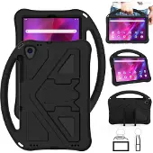 QMust Lenovo Tab K10 Kinderhoes - Kids Case Stand - Zwart