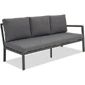 Garden Point Hoekelement met één rugleuning Zakintos Wood