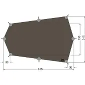 Tatonka - Tarp Wing 2 LT - Tarp bruin