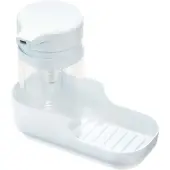 SmartaSaker - Zeepdispenser Caddy met onderblad - Gerecycled Polypropyleen - Wit