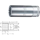 Stahlwille Dopsleutelbit | 1/2 inch 12-kant | sleutelwijdte 13 mm | lengte 83 mm | 1 stuk - 03020013 03020013