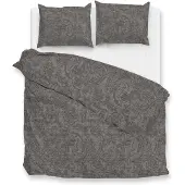Zo! Home Dekbedovertrek Paisley-di-Lino Dark Grey - 100% Katoen - 140 x 200/220 cm