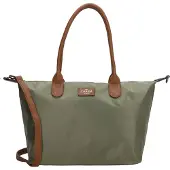 Charm London Buckingham Hand & Schoudertas Shopper - Kunstleer - Vegan Leer - Tote Bag - Dames Tas - Olijfgroen