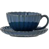 Bloomingville Latina kopjes en schotels blauw set van 6 stuks - 82061910