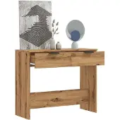 vidaXL Wandtafel 90x36x75 cm bewerkt hout artisanaal eikenkleurig