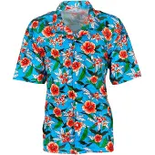 Widmann Mooi blauw Hawaii shirt met bloemen print