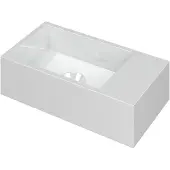 Ink Versus Fontein - 36x18x9cm - wasbak links - 0 kraangaten - polystone wit glans 3404120