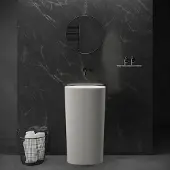 Ideavit Wastafel colidcliff staand model 50x35x90 cm solid surface mat wit