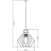 Fantasia 3403577 Shuru 1x E27 Pendel Zwart+koper Ø16cm