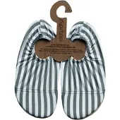 SLIPSTOP kinder schoenen met groene strepen wit maat 30/32
