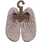 SLIPSTOP Cognac Stripe kinder schoenen wit maat 30/32